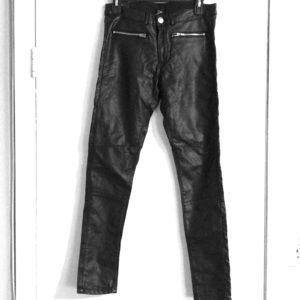H&M Faux Leather Super Slim Trousers